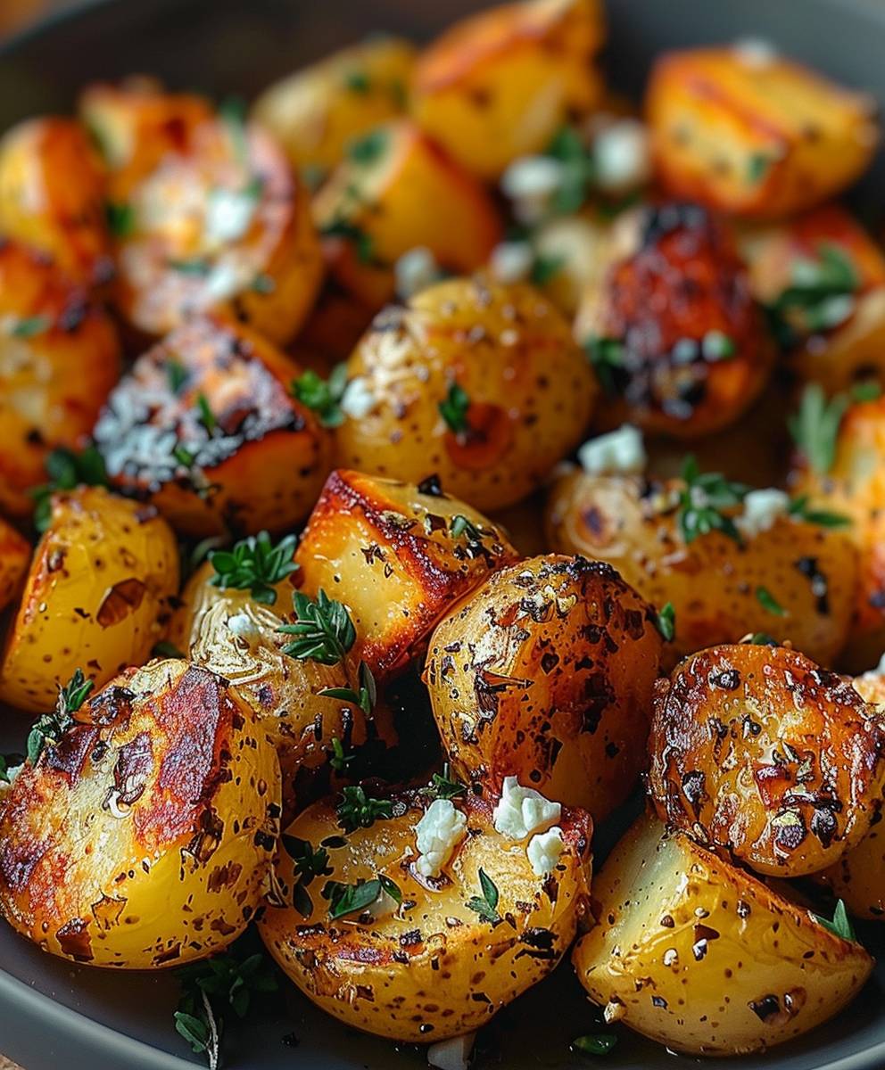 Geröstete Kartoffeln Feta