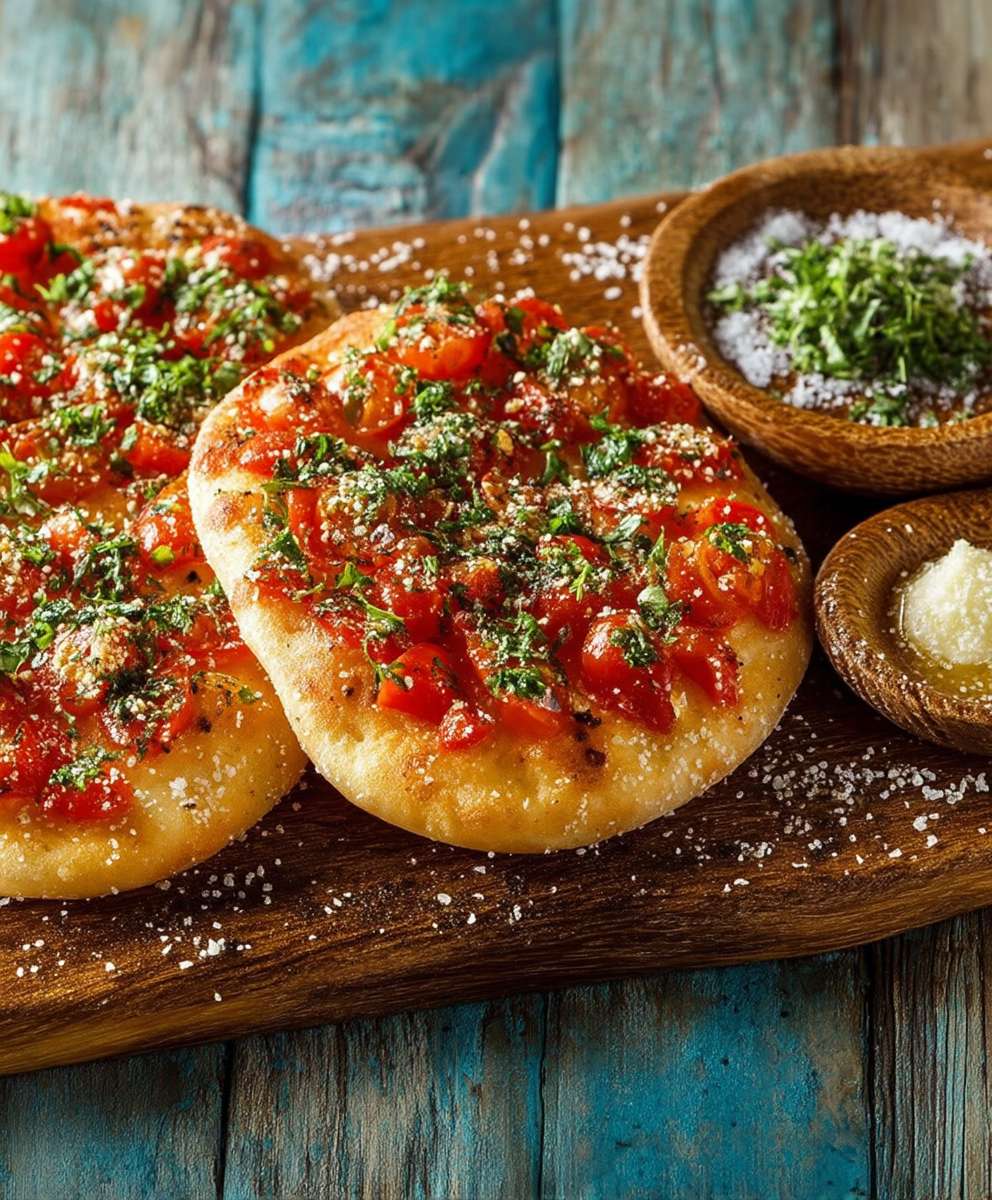 Fladenbrot Tomaten Knoblauchbutter