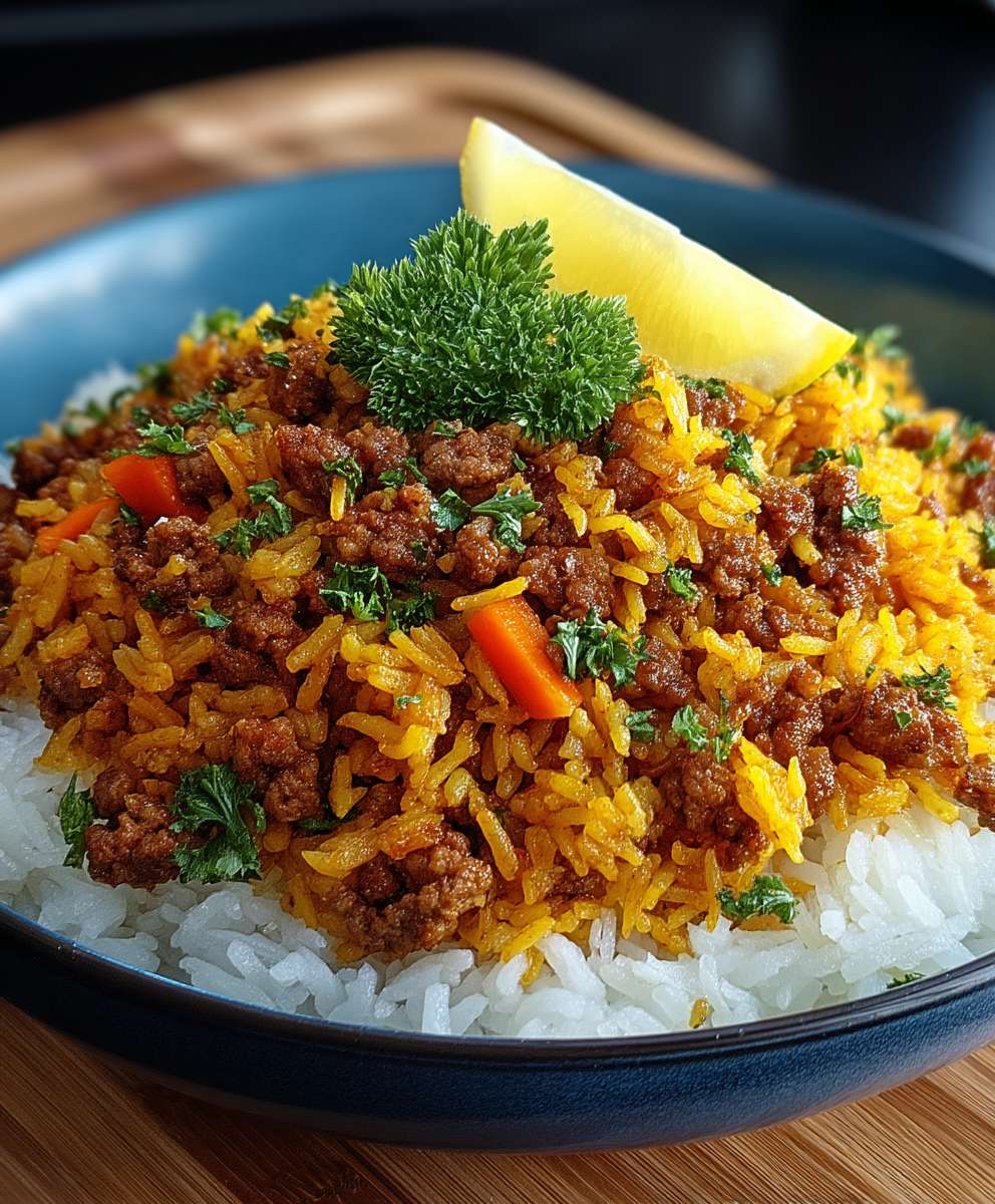 Curryreis mit Hackfleisch