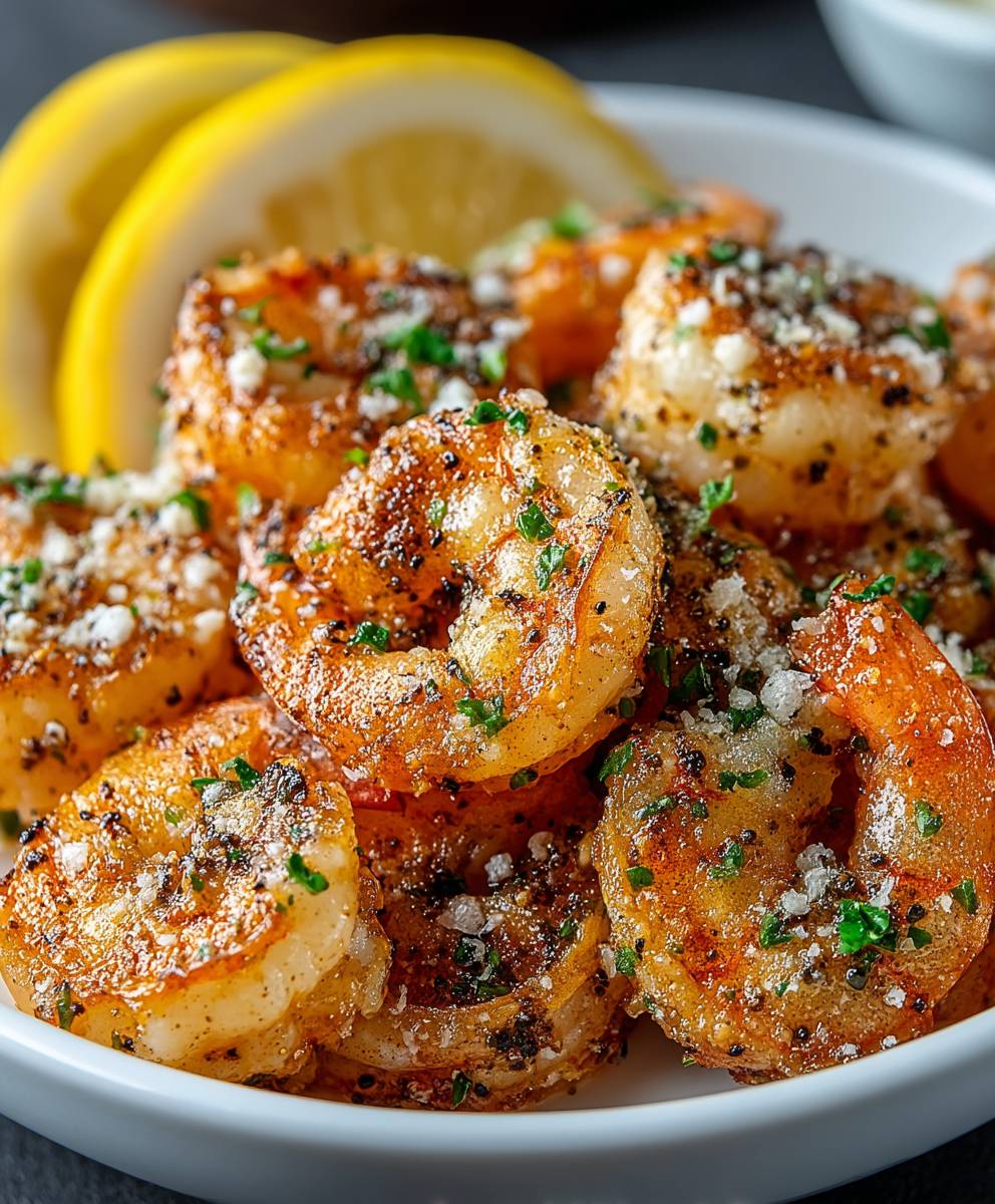 Knoblauch Parmesan Garnelen Heißluftfritteuse