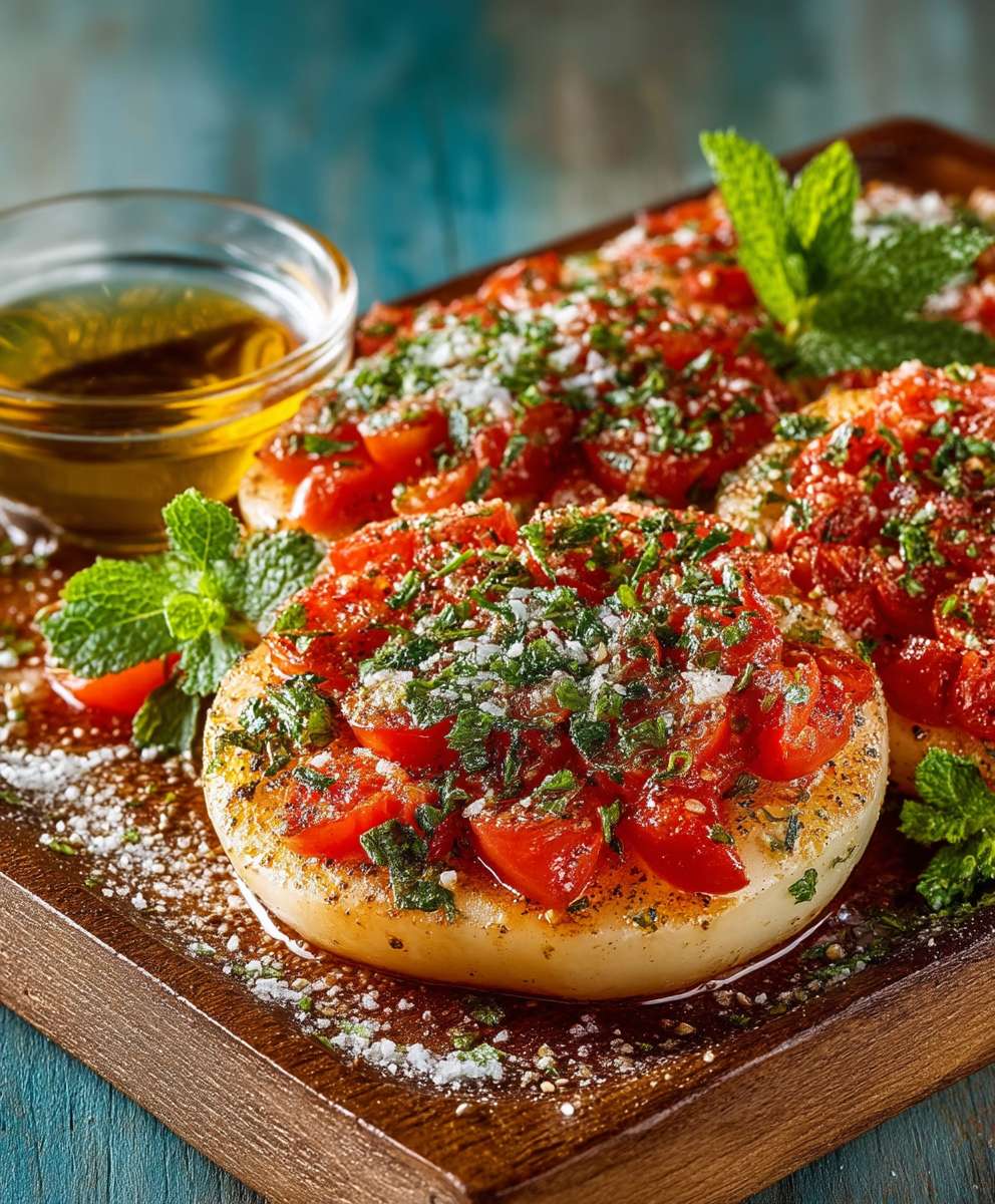 Fladenbrot Tomaten Knoblauchbutter