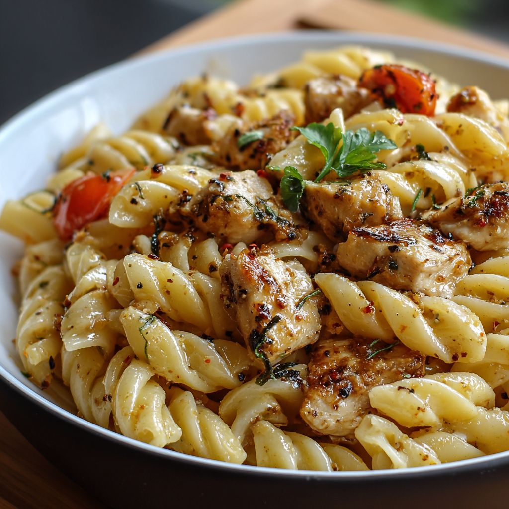 Honig Pfeffer Hähnchen Pasta