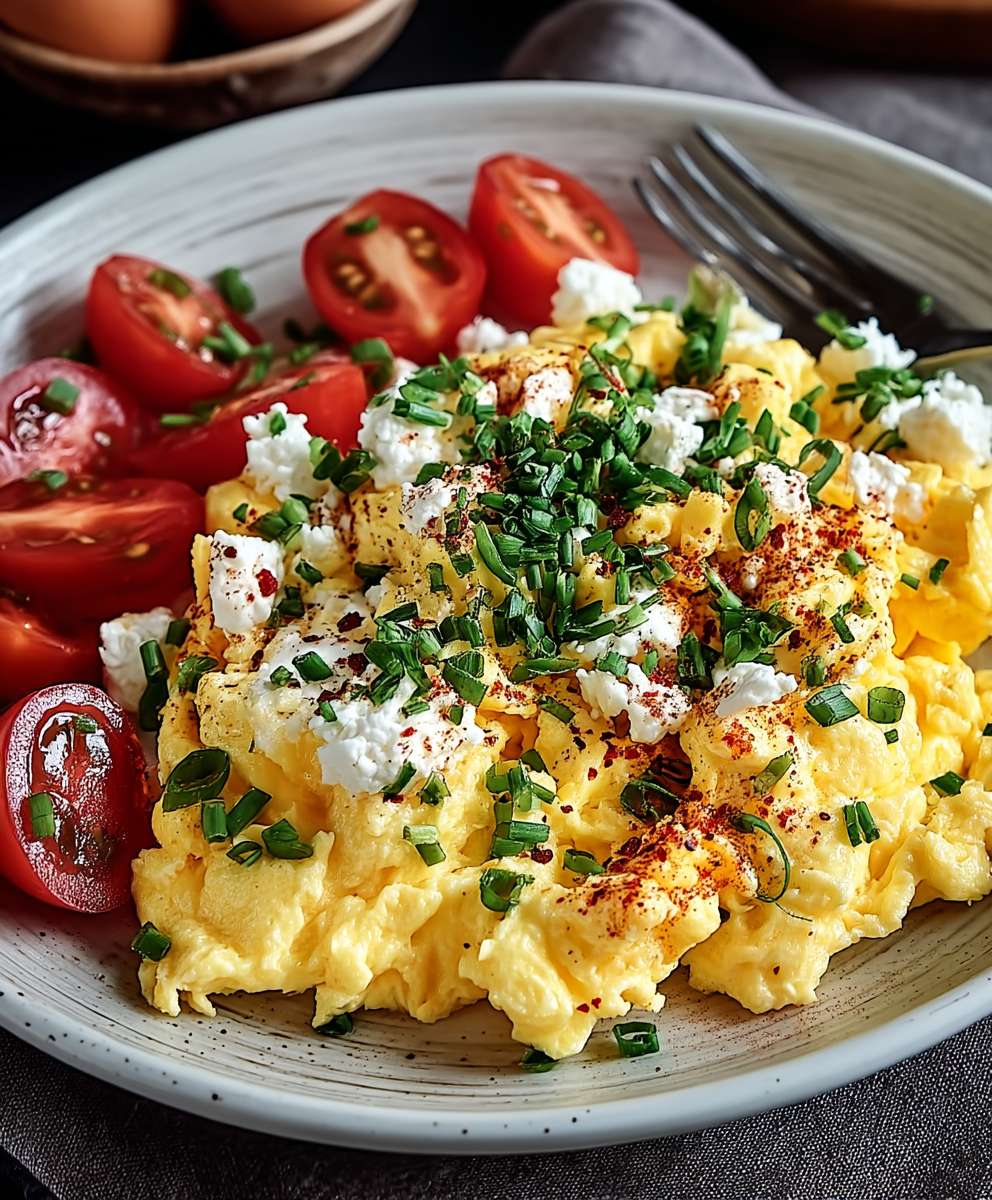 Rührei mit Hüttenkäse