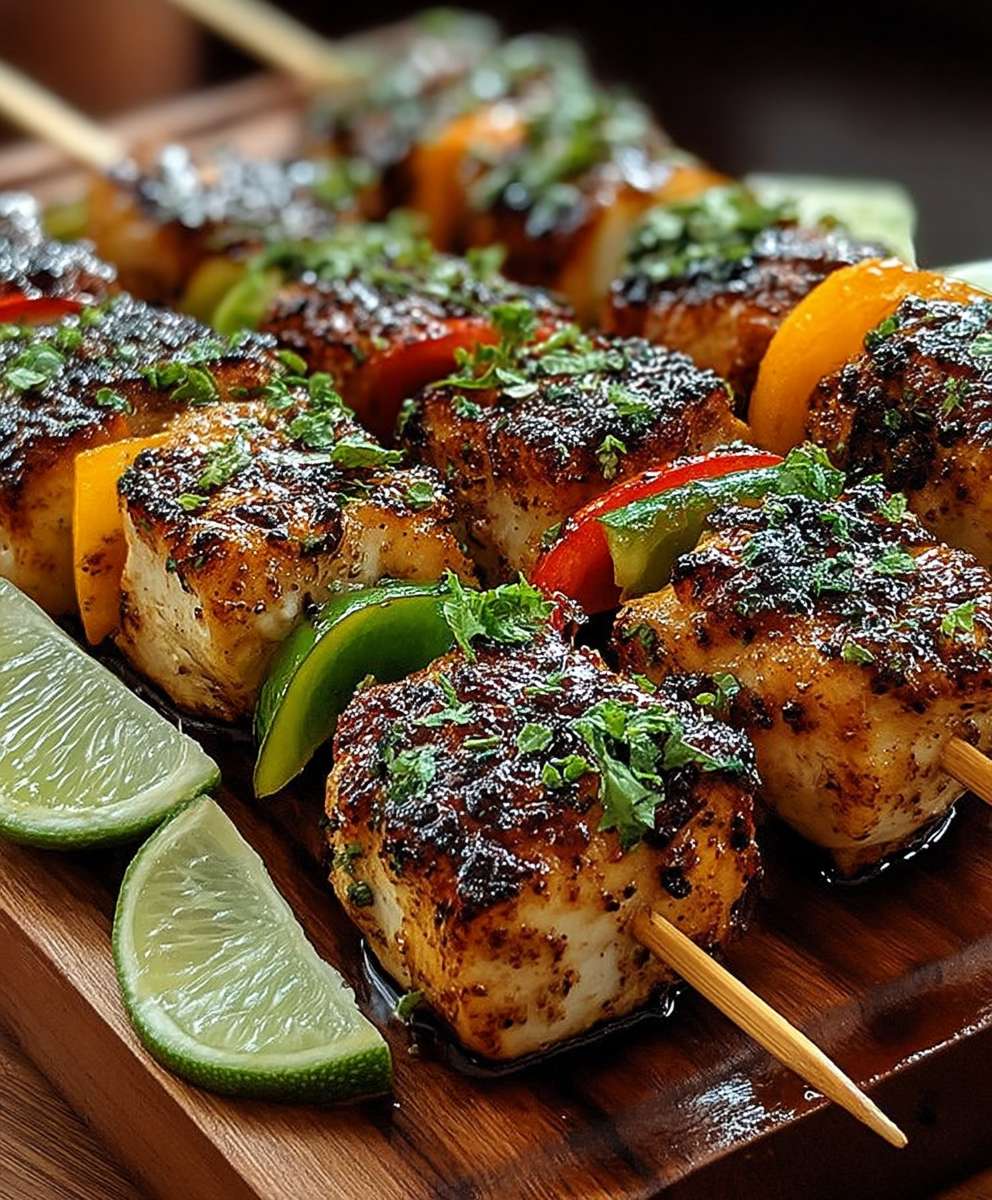 Thailändische Hähnchenspieße Grillen