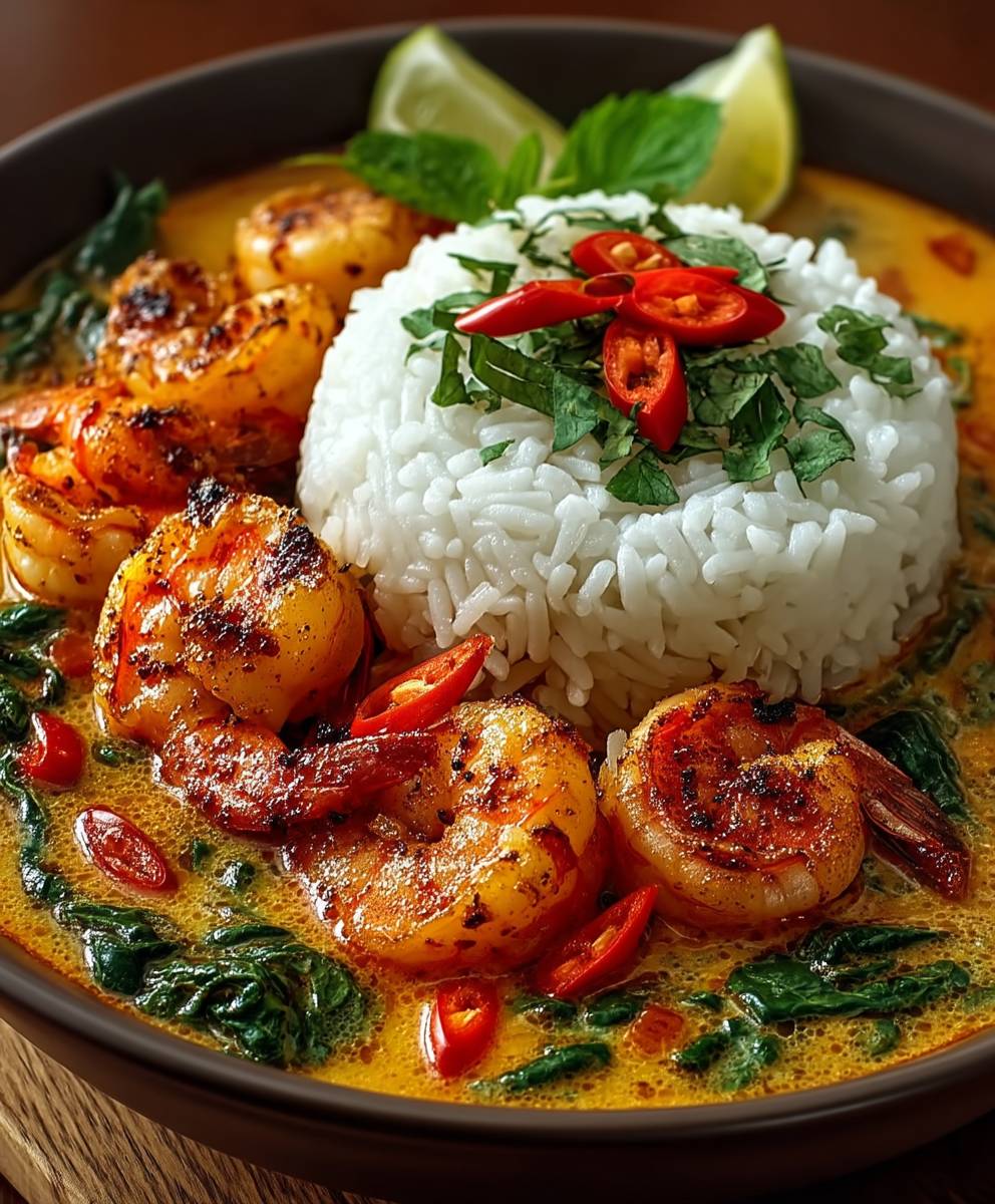 Thaicurry mit Shrimps Kokos