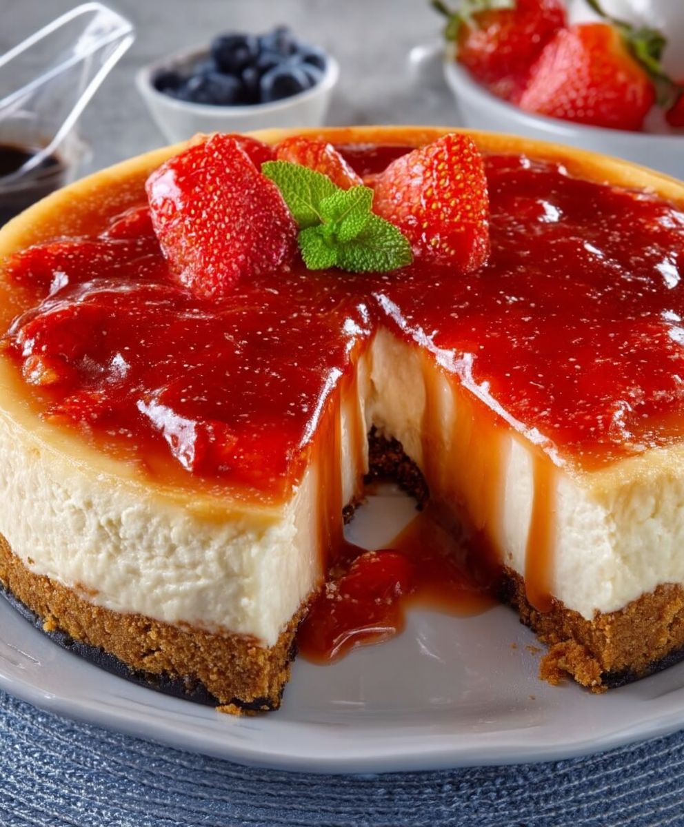 Erdbeer Cheesecake Keksboden
