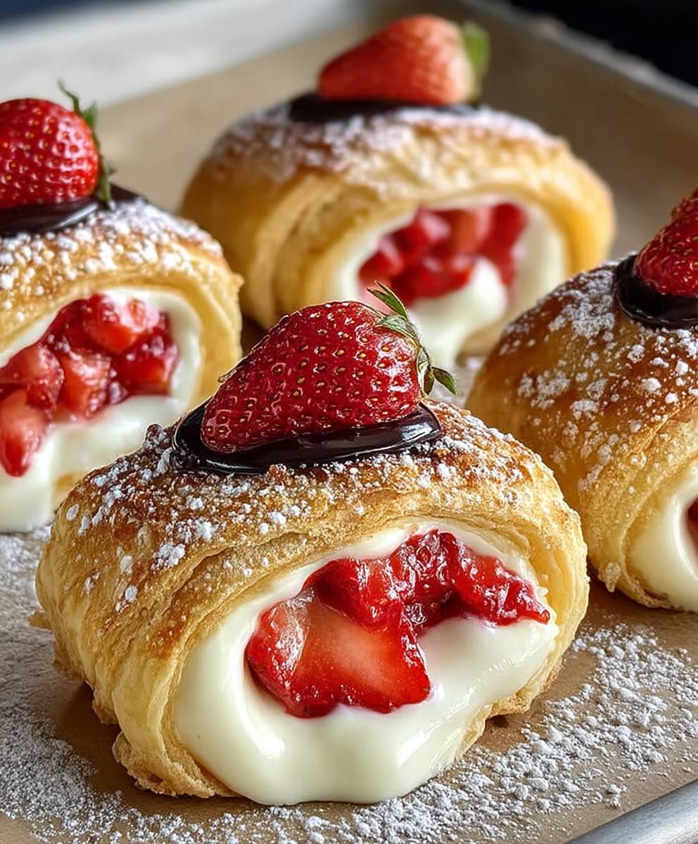 Erdbeer Cheesecake Rollen
