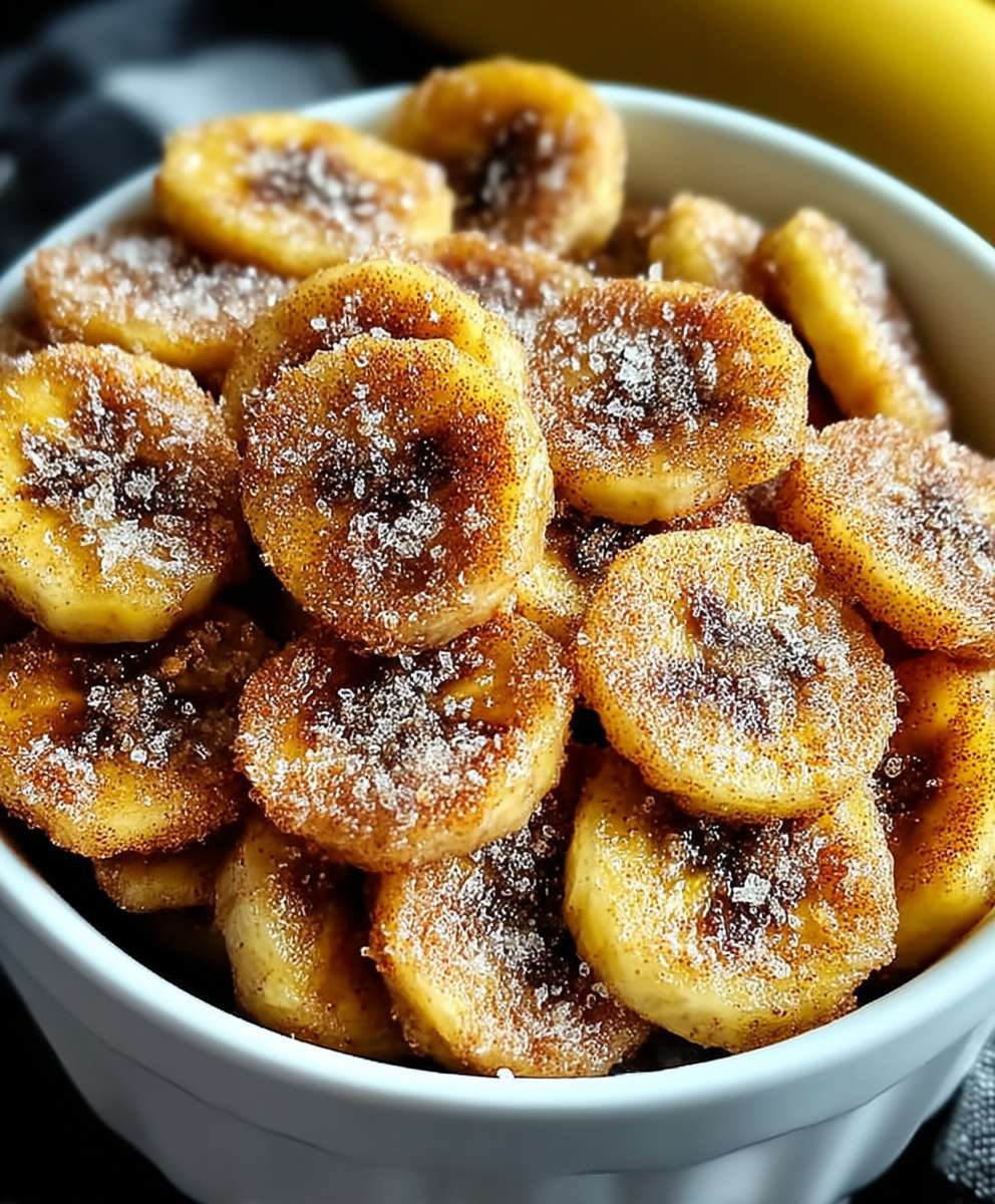 Luftfritteuse Zimt Bananen Chips