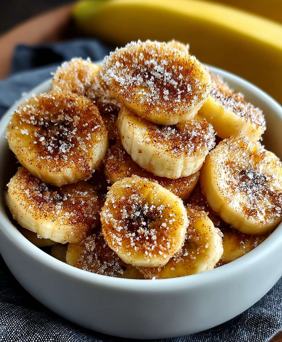 Luftfritteuse Zimt Bananen Chips