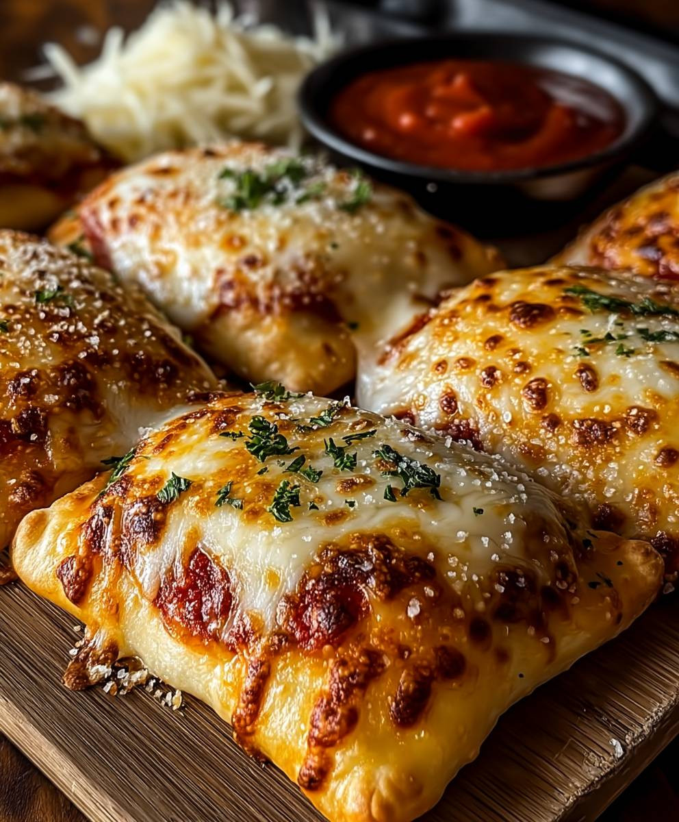 Einfache Käse Pizza Taschen