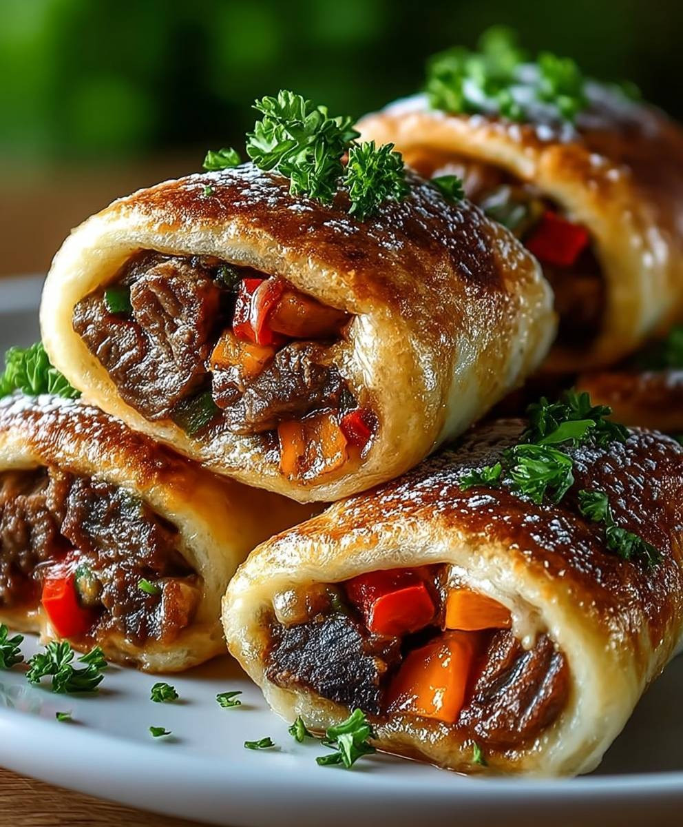 Keto Philly Cheesesteak Rollups