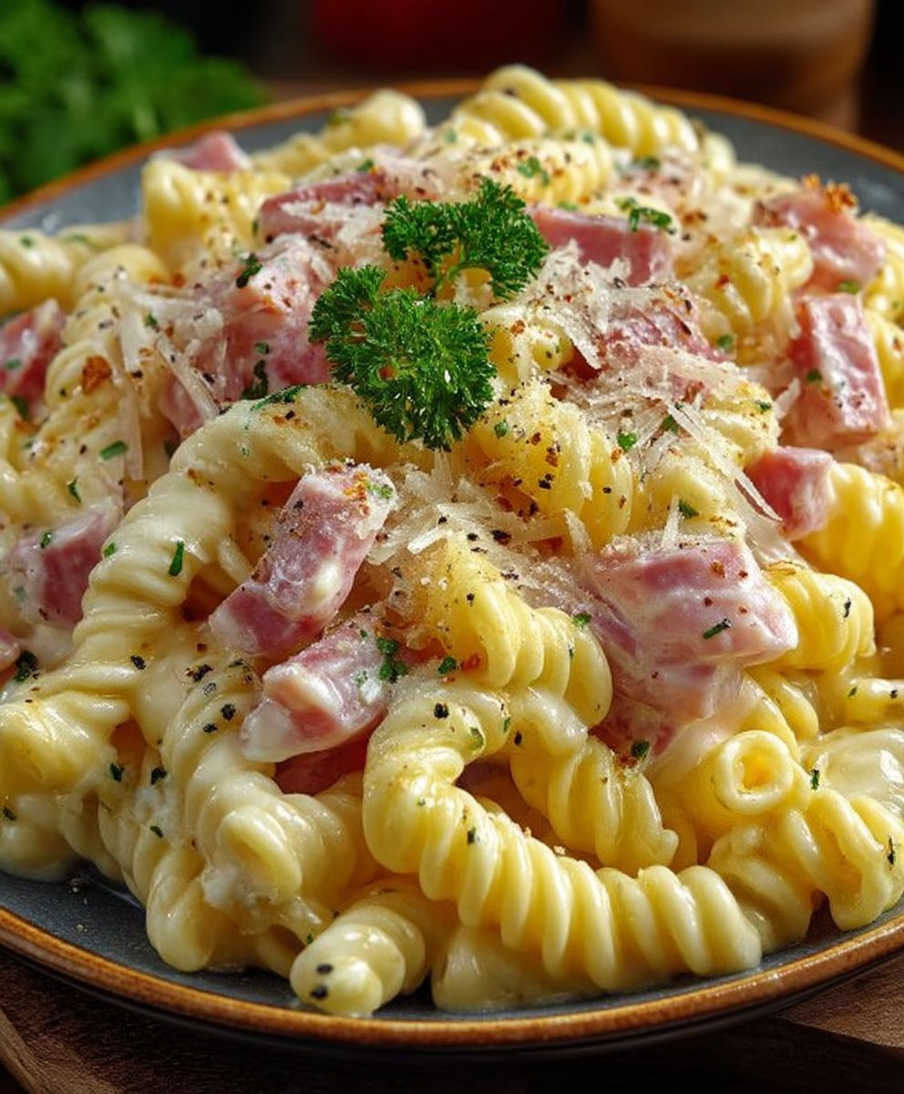Käse Schinken Nudeln einfach schnell