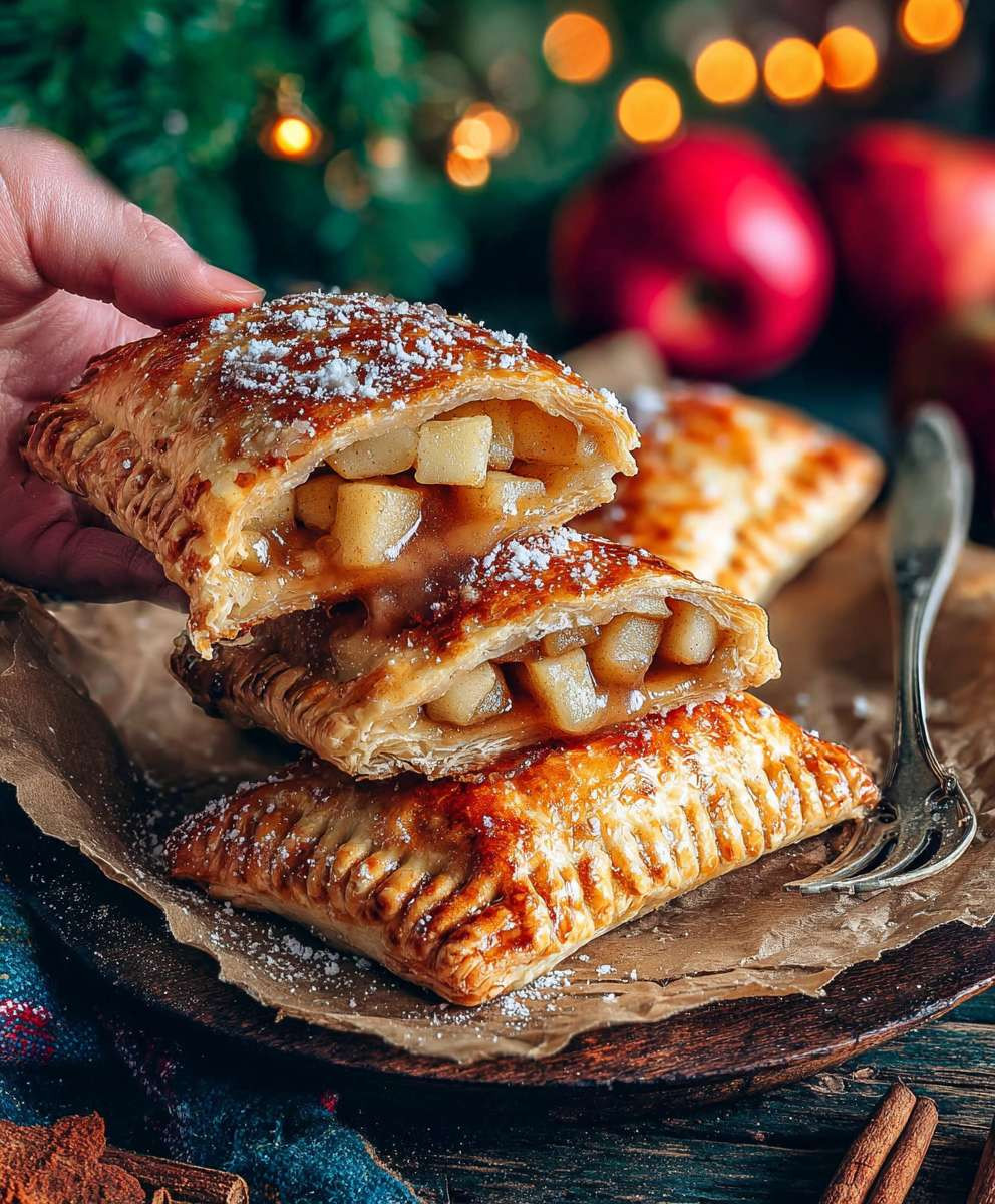Vegane Apfeltaschen mit Blätterteig