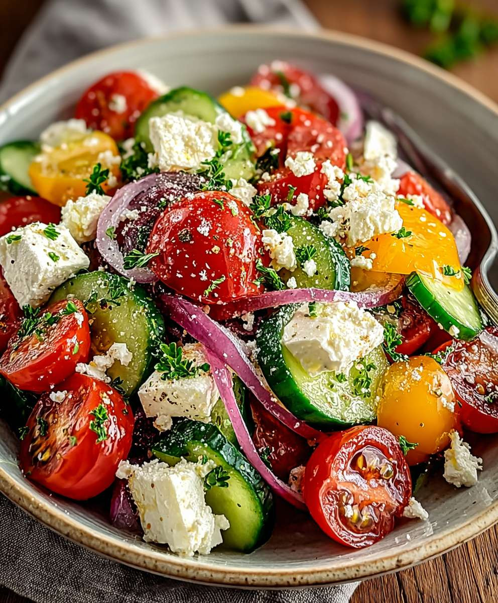 Mediterraner Salat mit Feta