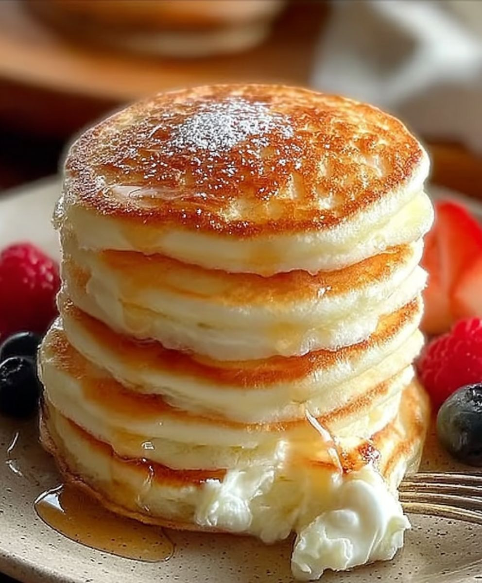 Pfannkuchen mit Naturjoghurt einfach