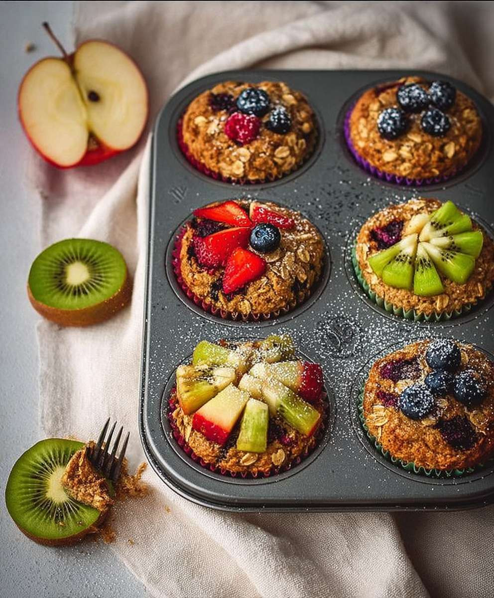 Haferflocken Bananen Muffins süß