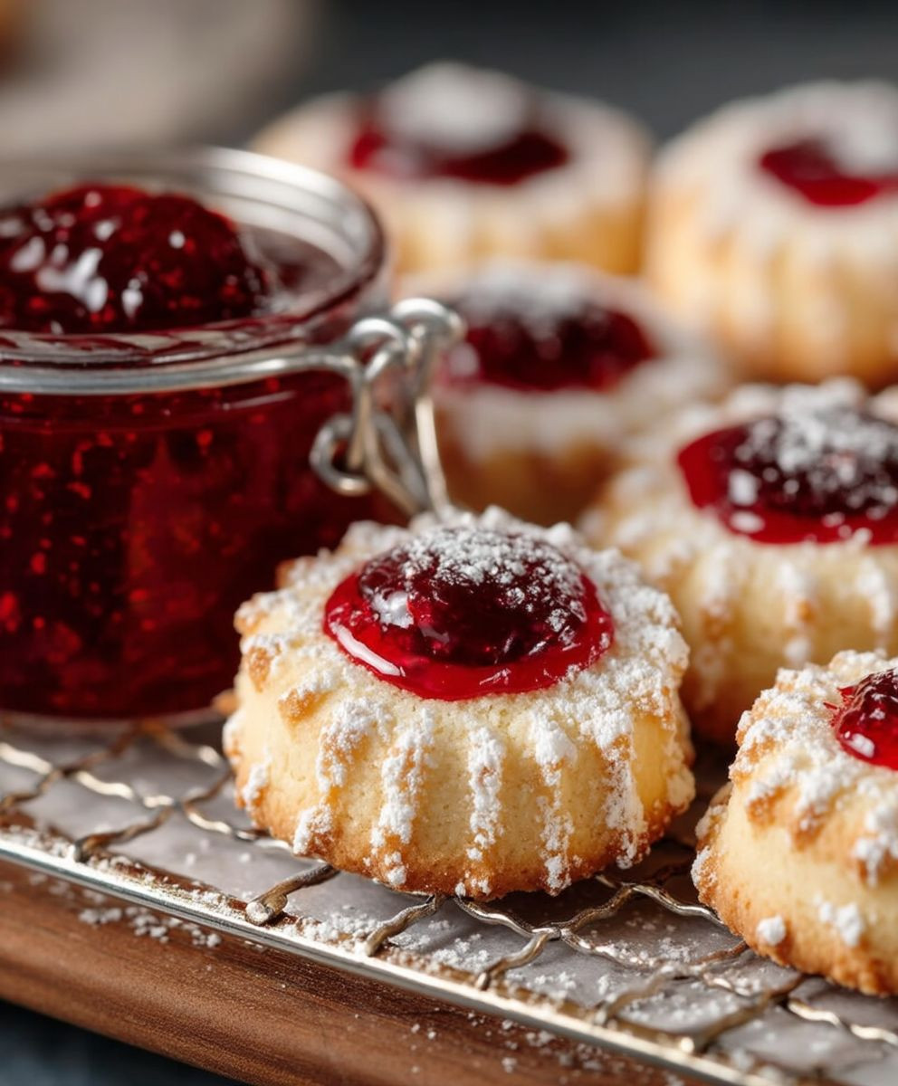 Engelsaugen Weihnachtsplätzchen mit Marmelade