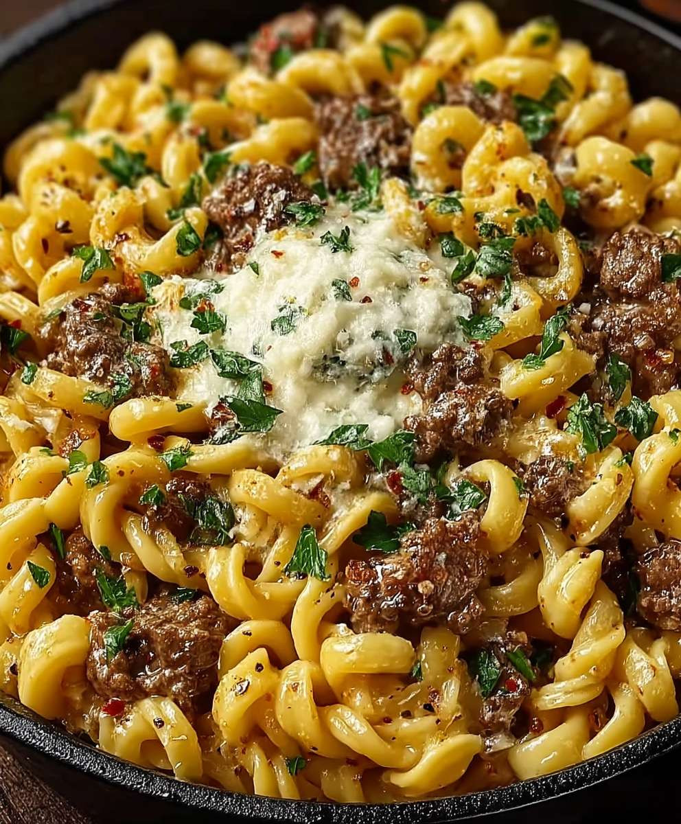 Rindfleisch Knoblauch Butter Pasta