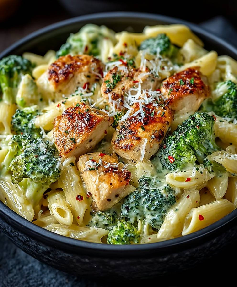 Hähnchen Brokkoli Pasta Cremig