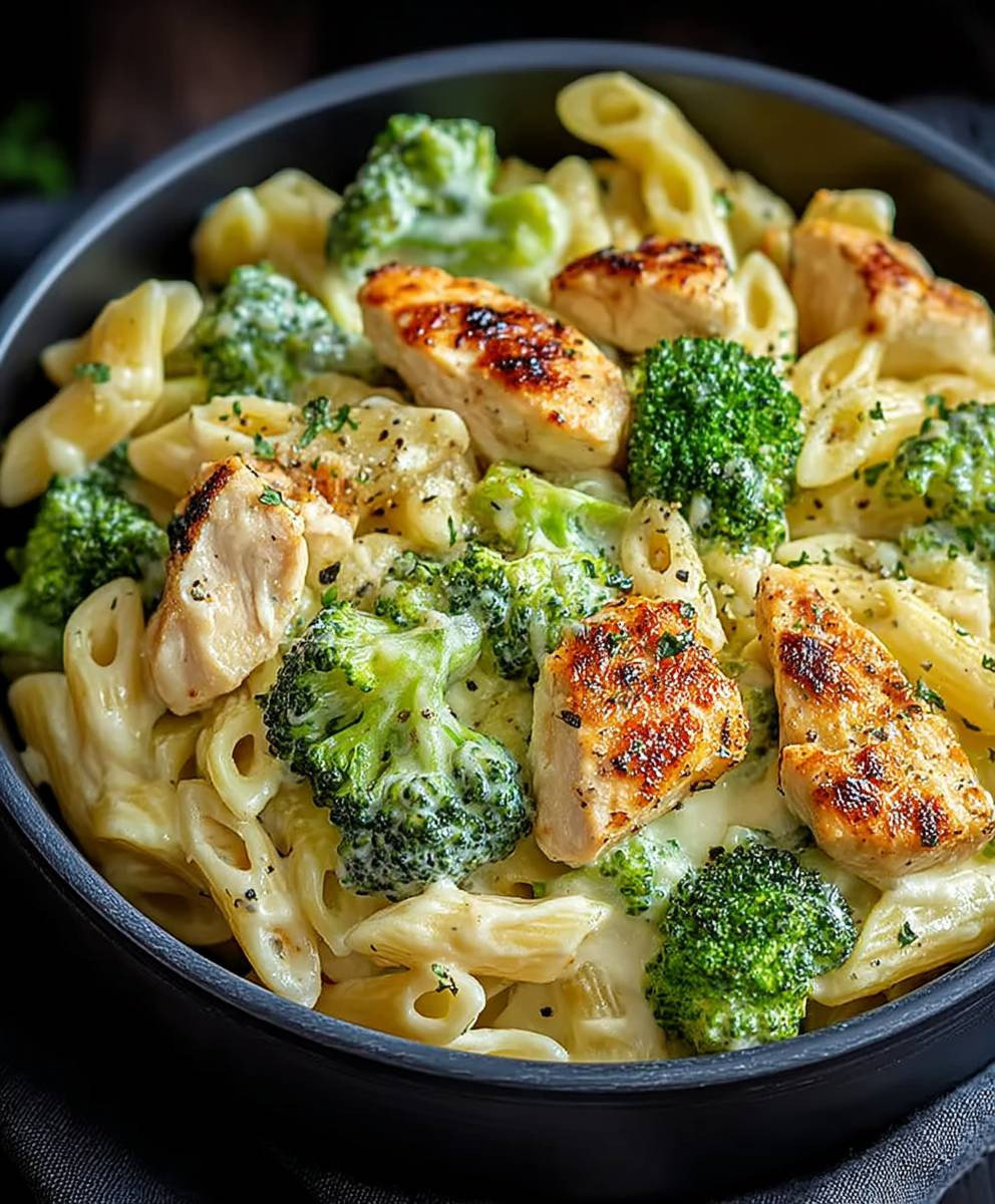 Hähnchen Brokkoli Pasta Cremig