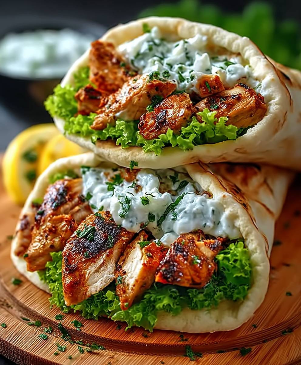 Mediterranes Hähnchen Gyros Feta