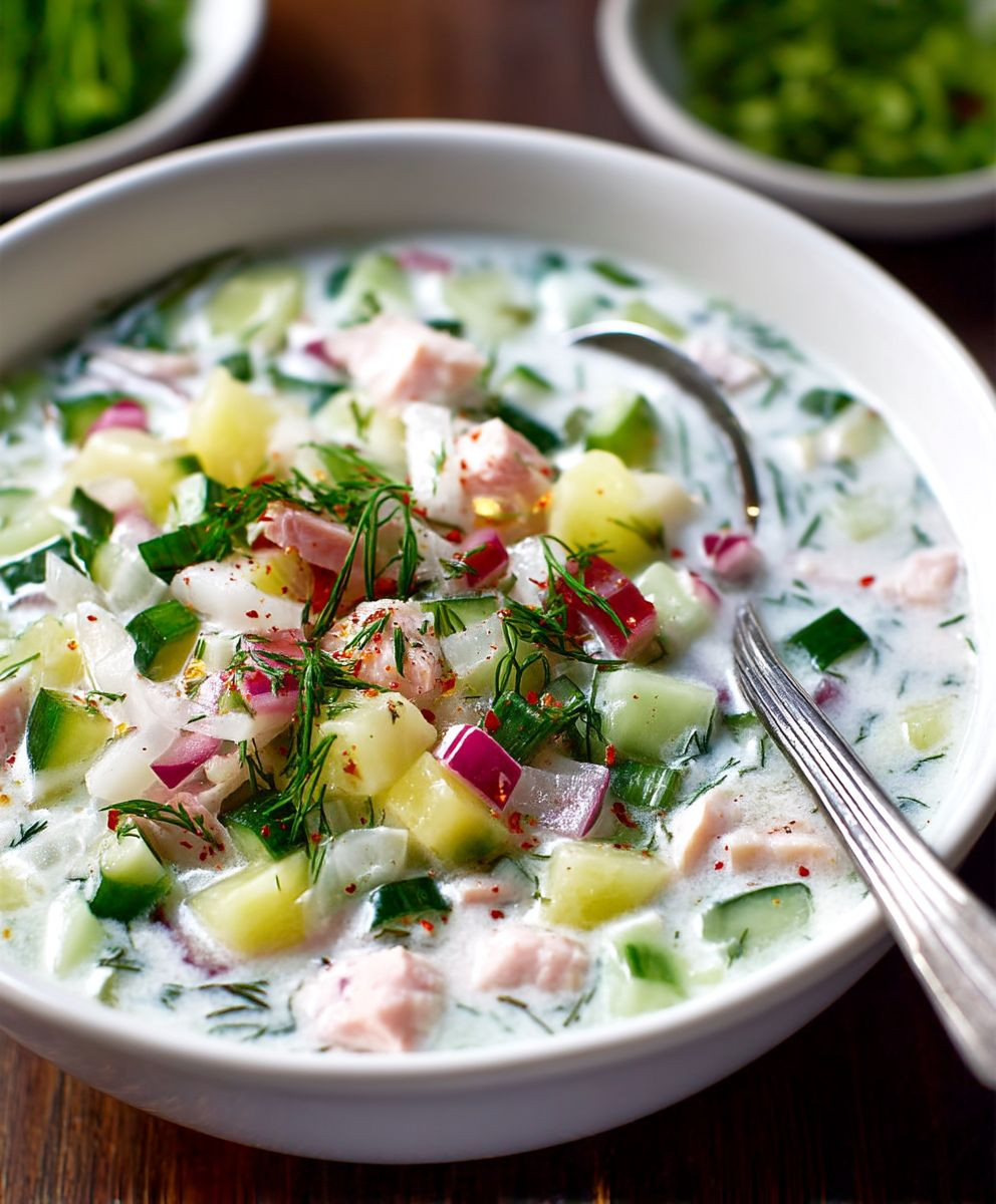 Okroschka kalte russische Suppe
