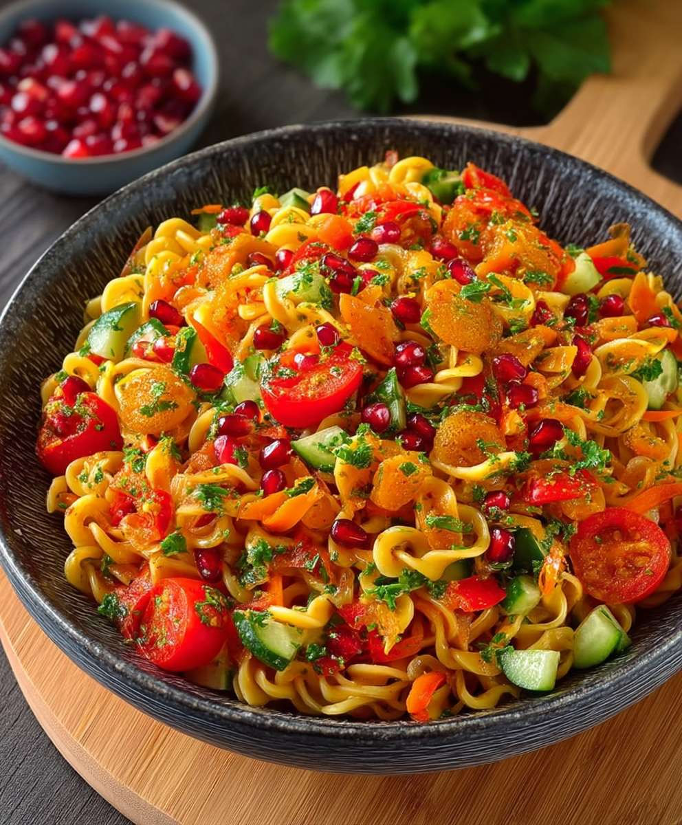 Türkischer Nudelsalat mit Gemüse