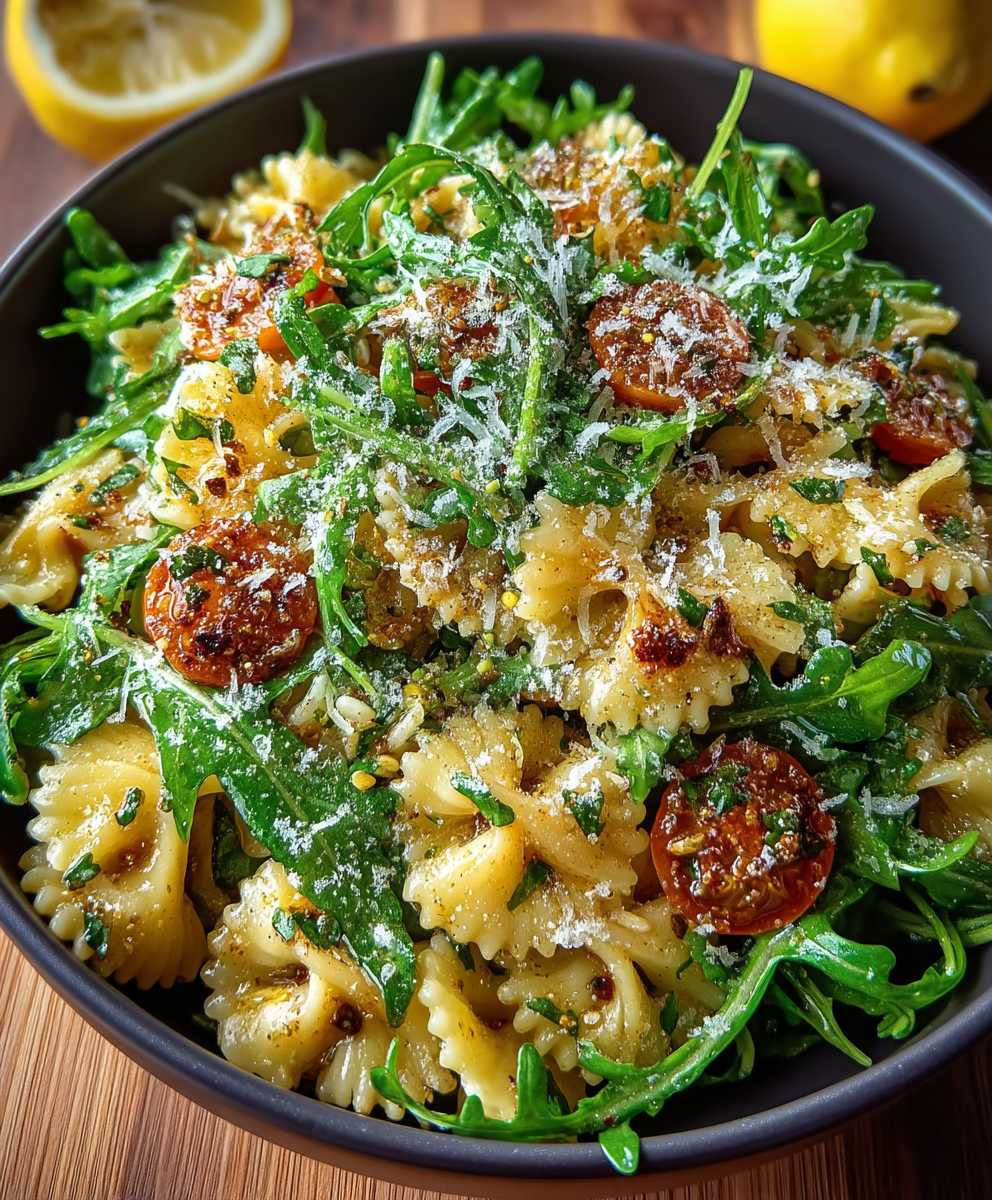 Zitronen Rucola Pasta Salat