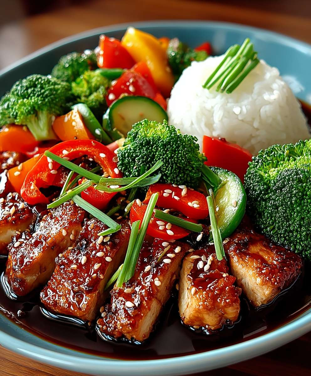 Teriyaki Hähnchen Gemüse