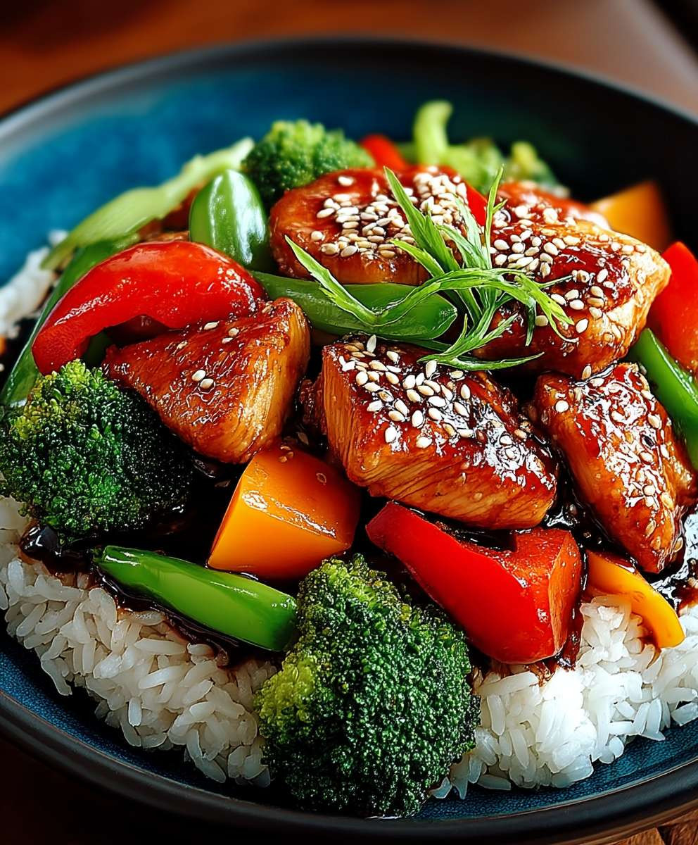 Teriyaki Hähnchen Gemüse