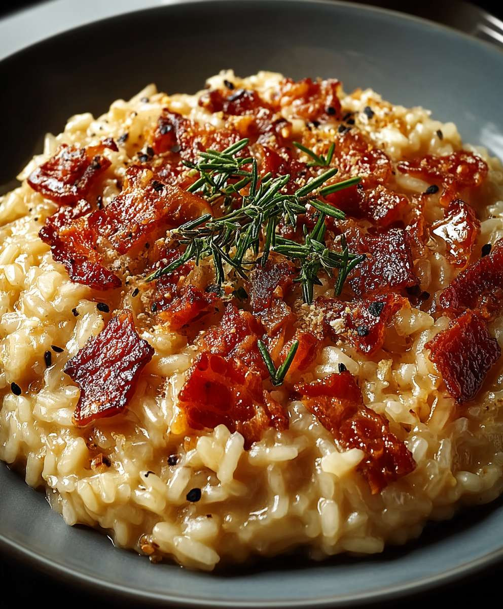 Zwiebel Speck Risotto Französisch