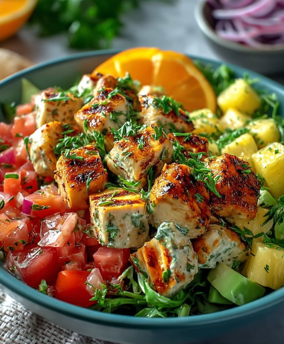 Hawaiianischer Hähnchensalat