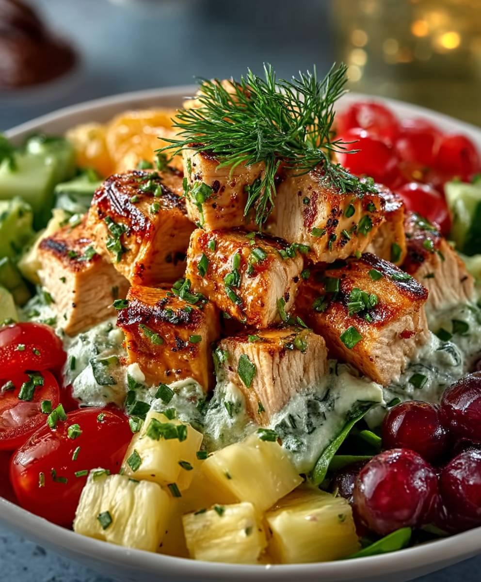 Hawaiianischer Hähnchensalat