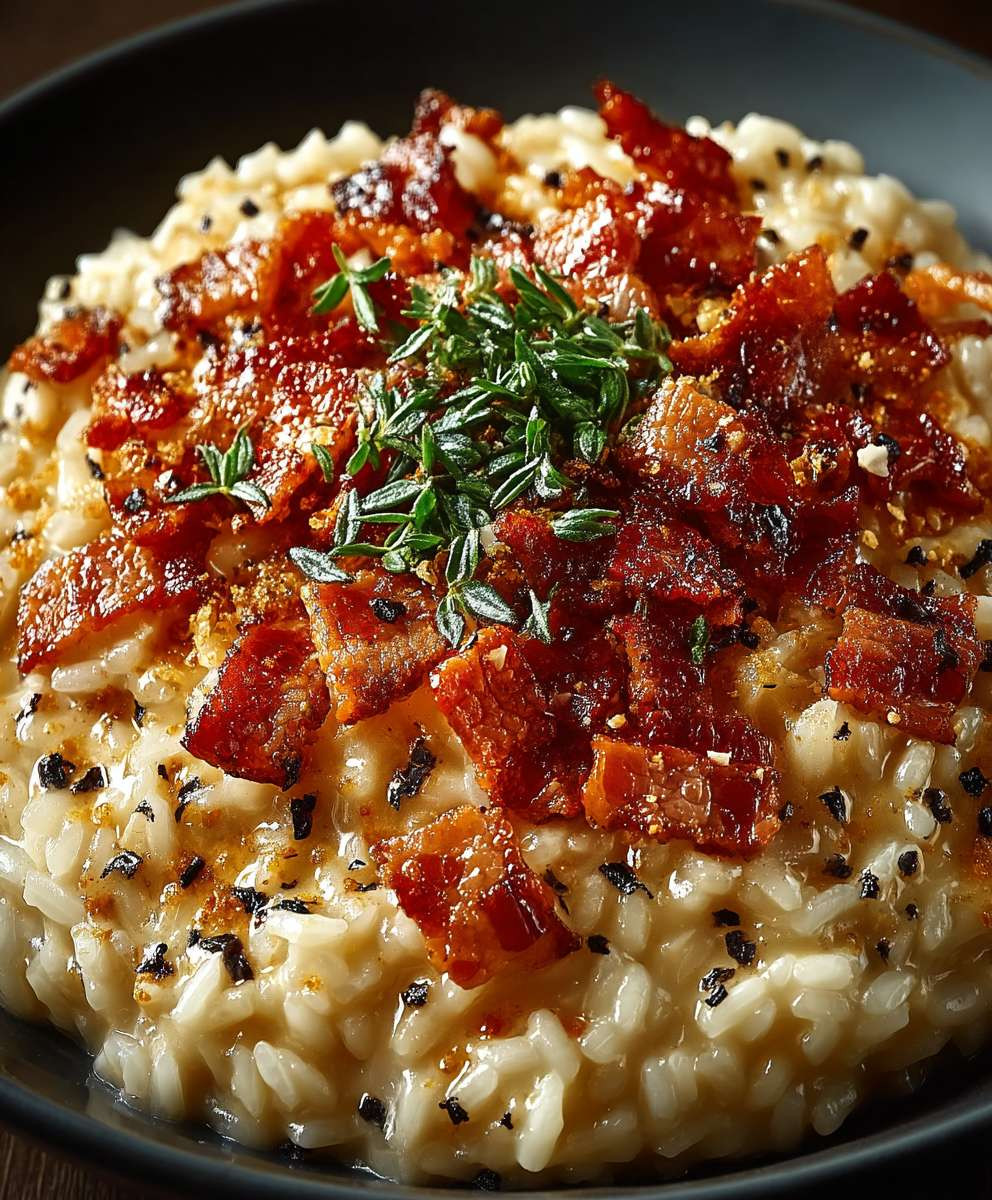 Zwiebel Speck Risotto Französisch