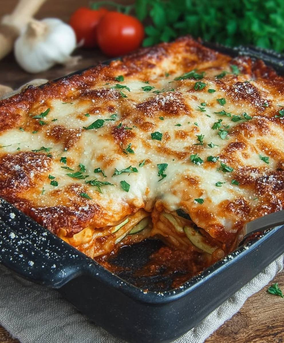 Einfache vegetarische Gemüselasagne