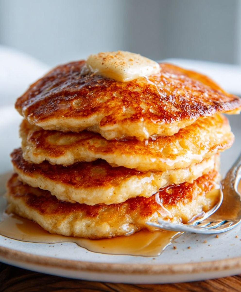 Gesunde Haferflocken Apfel Pfannkuchen