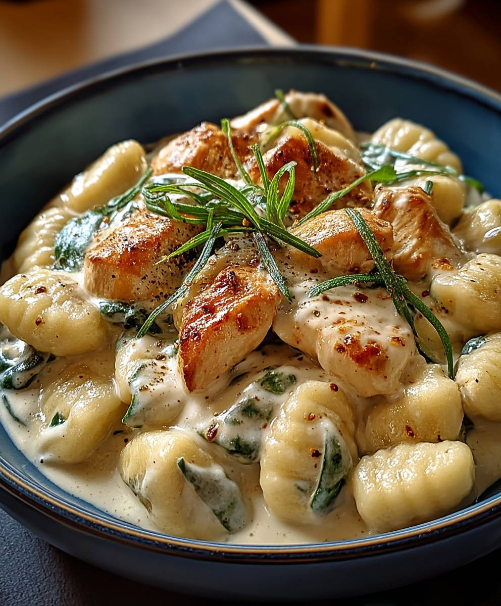Cremige Gnocchi Hähnchen