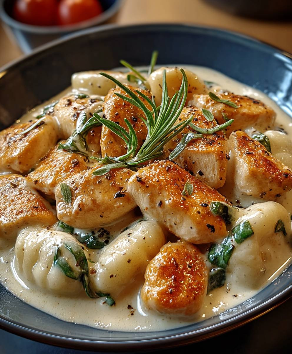 Cremige Gnocchi Hähnchen