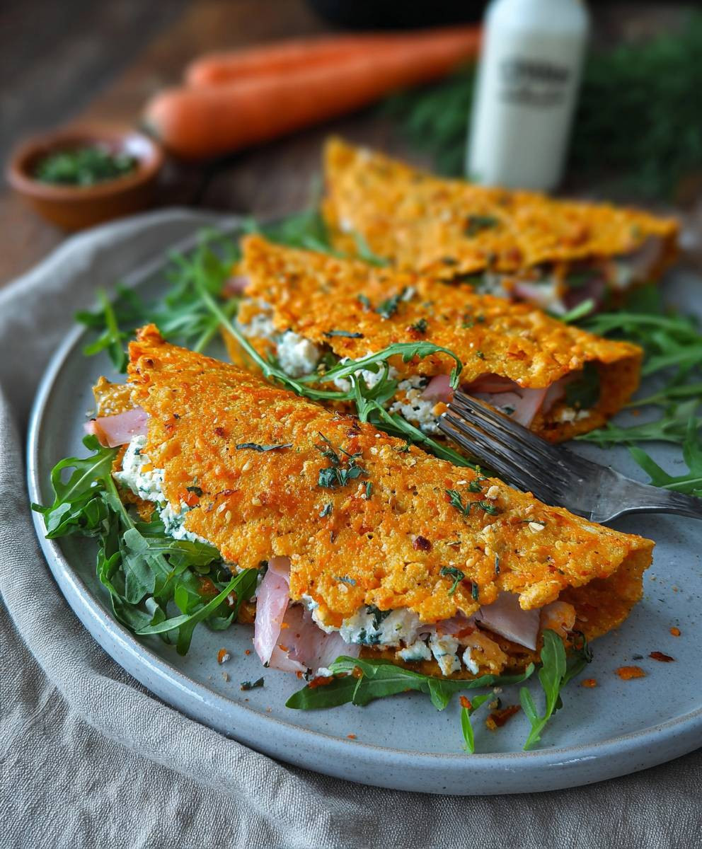 Proteinreiche Karotten Wraps