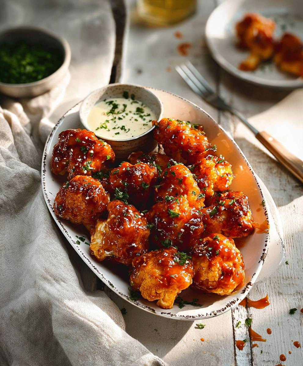 Buffalo Blumenkohl Wings Vegan Glutenfrei