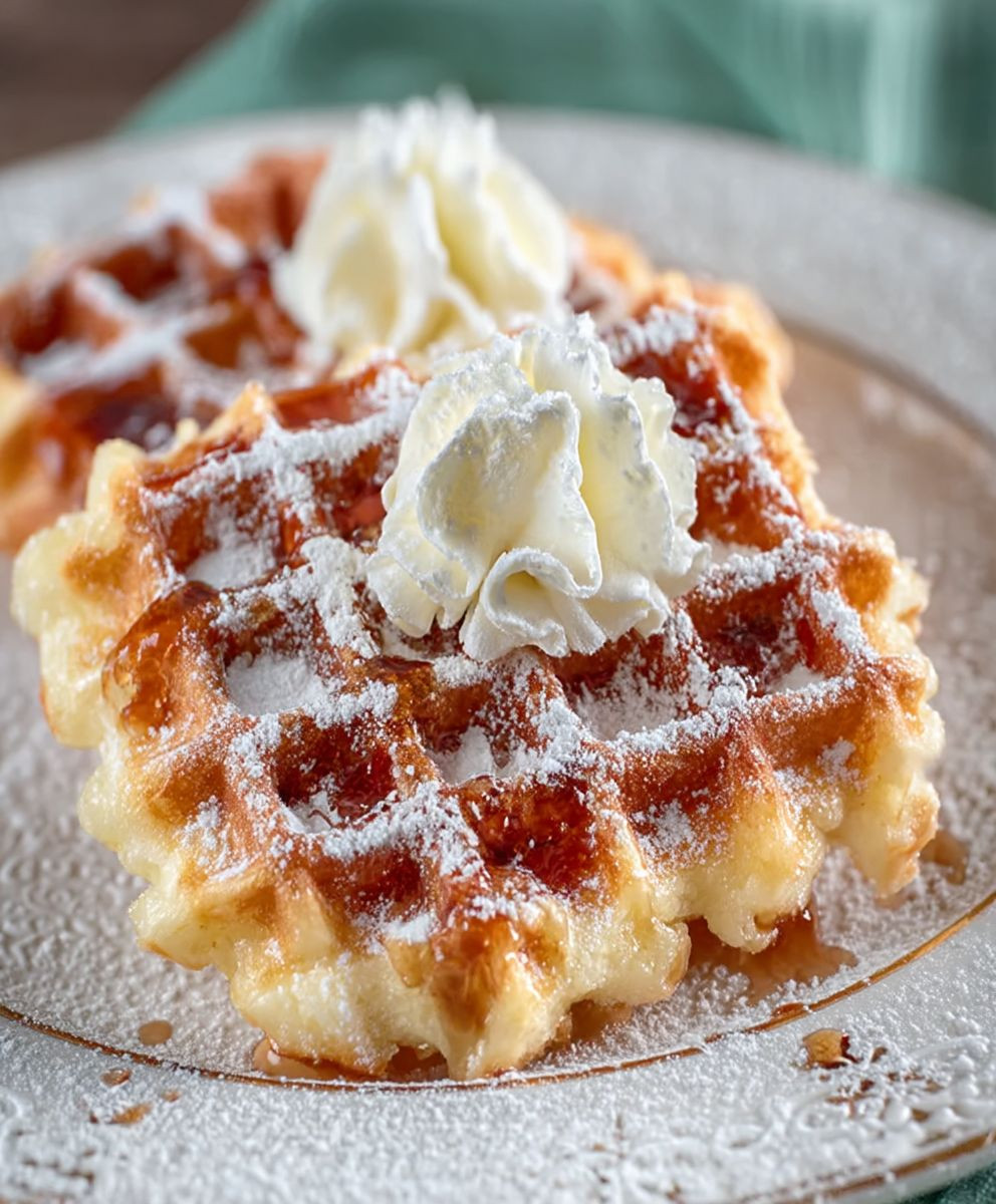 Belgische Waffeln einfach fluffig Hefe