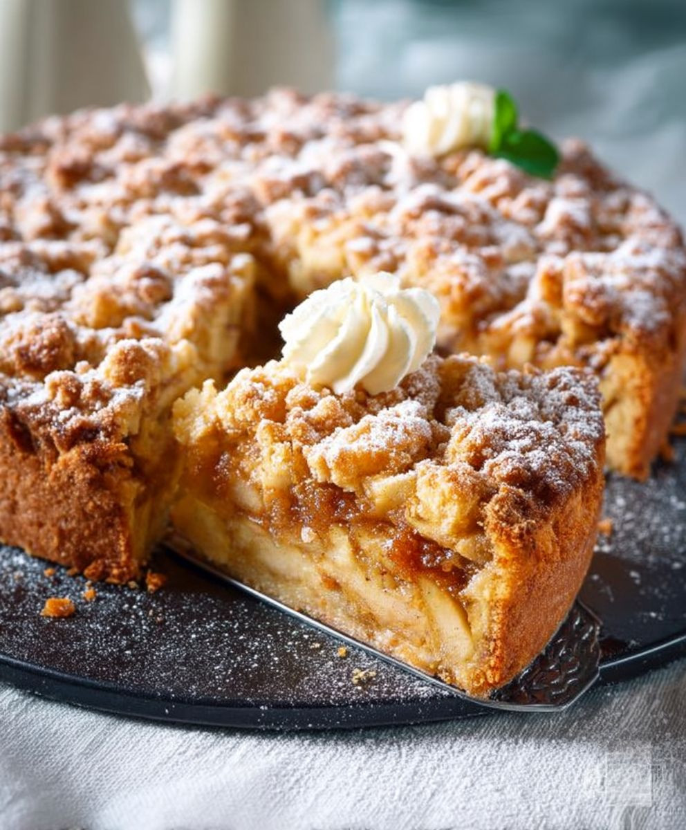 Apfelkuchen mit Streusel backen