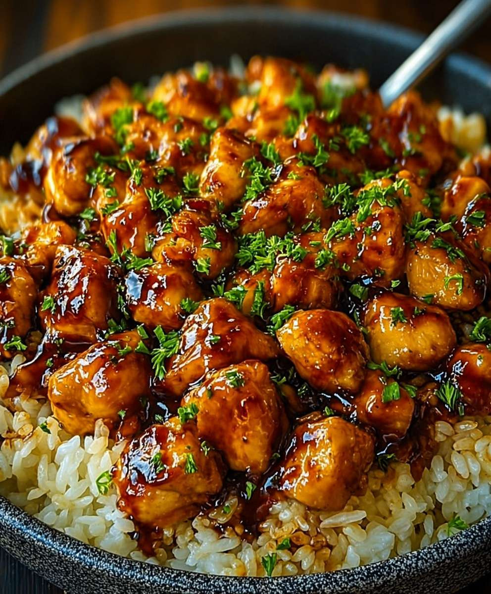 Honig BBQ Hähnchen Reis