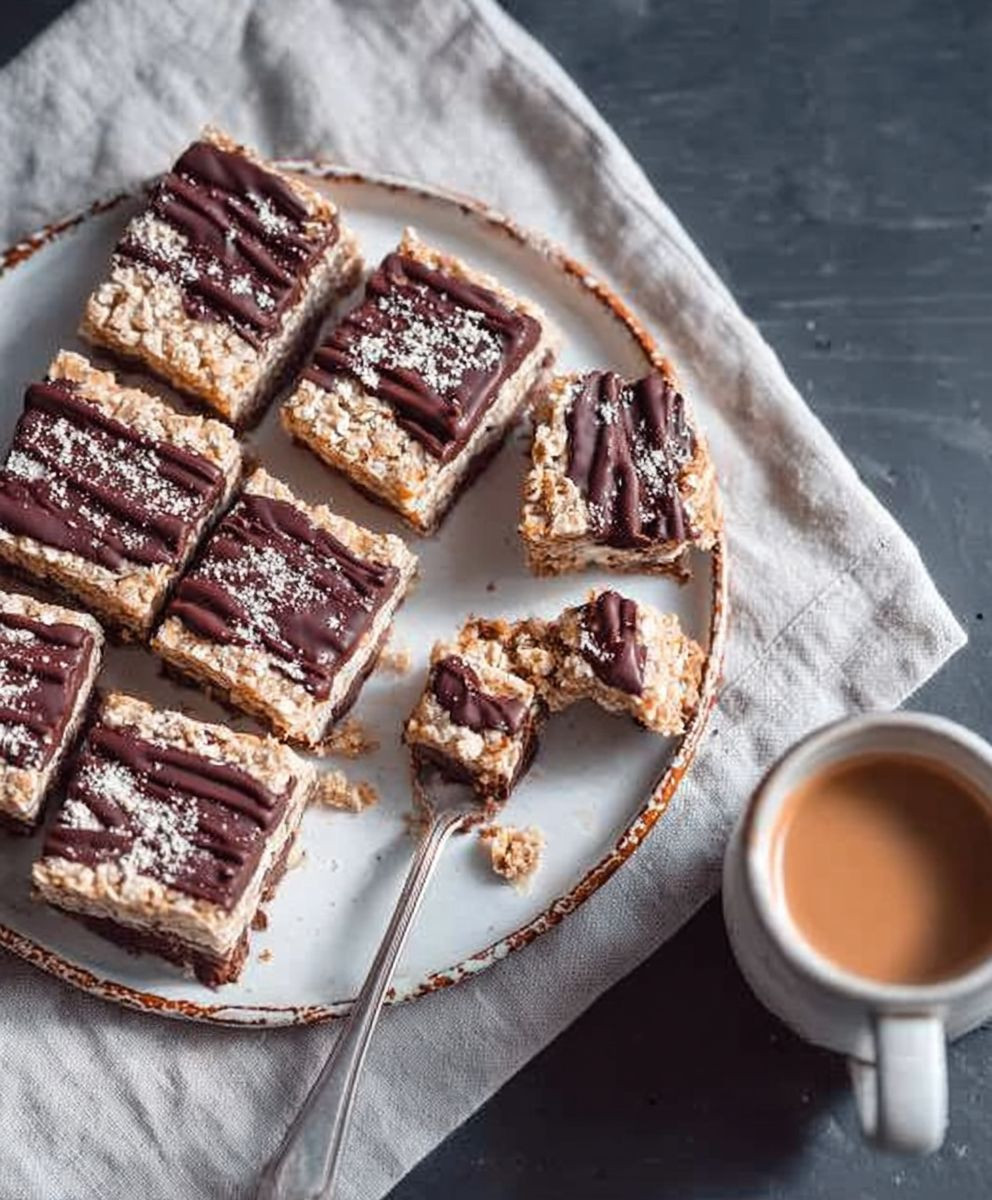 Vegane Schoko Hafer Schnitten