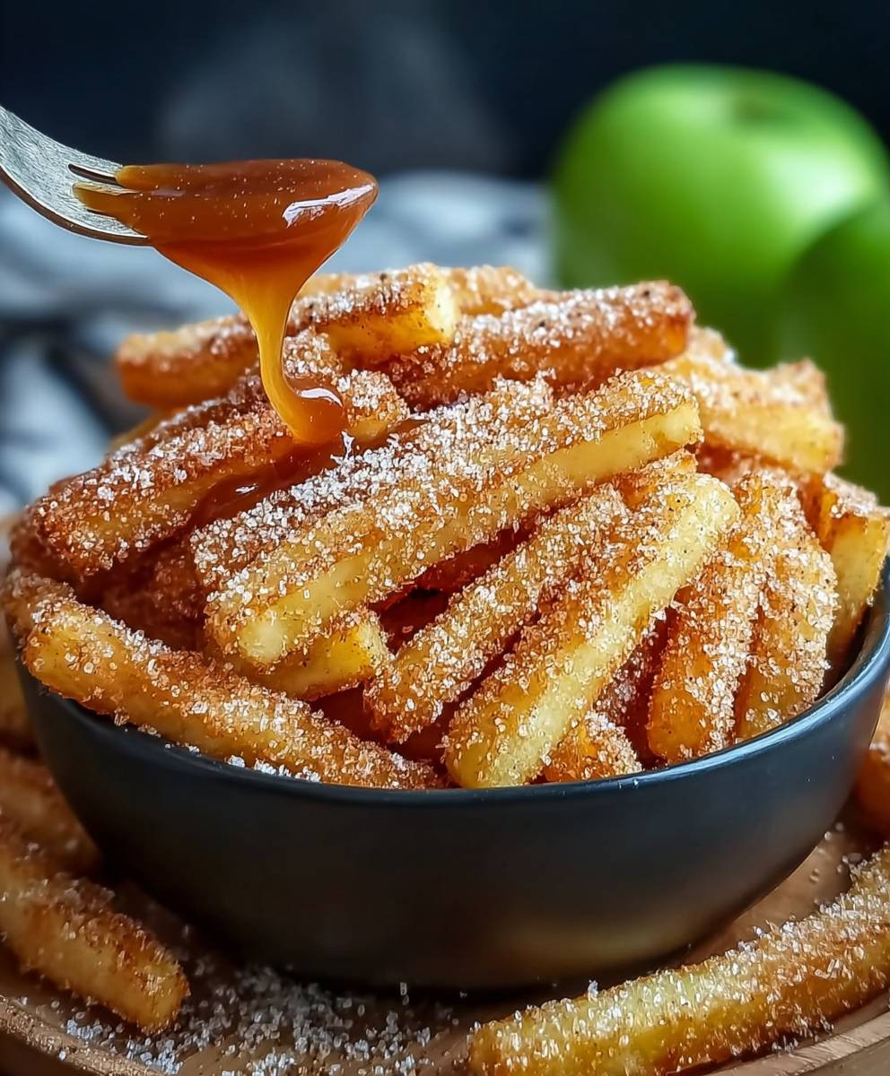 Knusprige Apfelfritten aus dem Airfryer