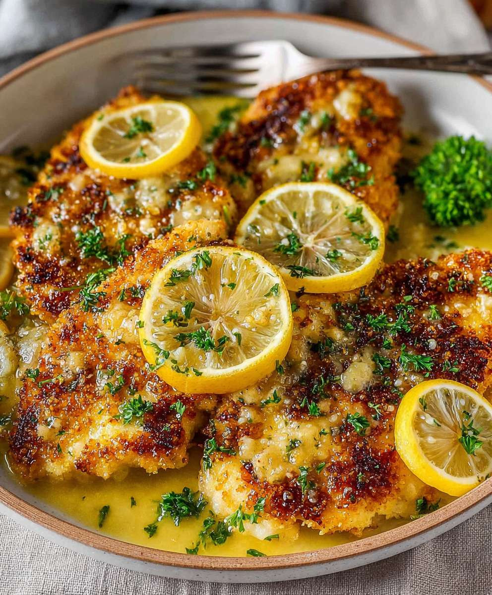 Zitronenhähnchen mit Zitronenbuttersoße