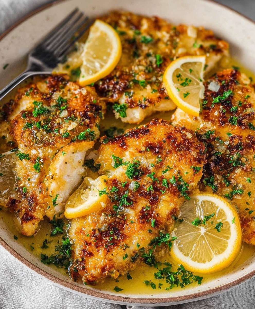 Zitronenhähnchen mit Zitronenbuttersoße