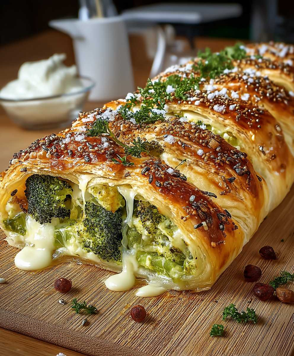 Brokkoli Käse Strudel backen