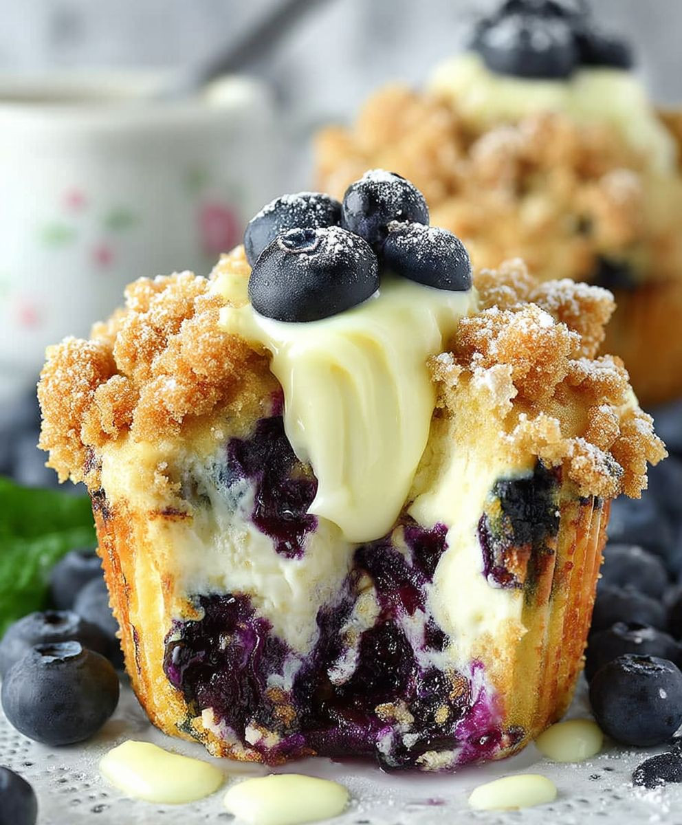Blaubeer Frischkäse Muffins