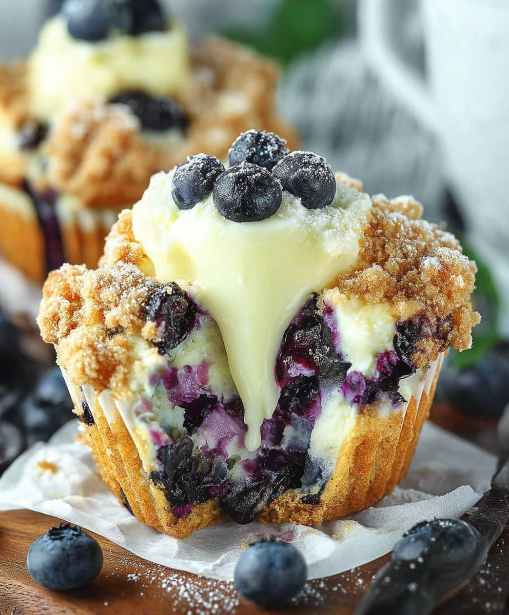 Blaubeer Frischkäse Muffins